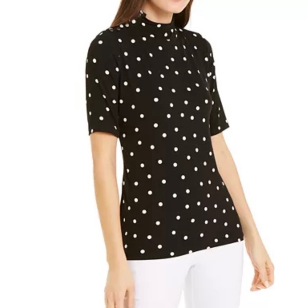 Alfani Dot-Print Snap-Button Top